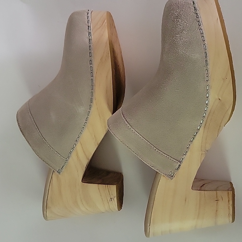 Free People Womens Wooden Heel Clogs Sz39eu Sz 9 Boho Festival - Picture 8 of 12